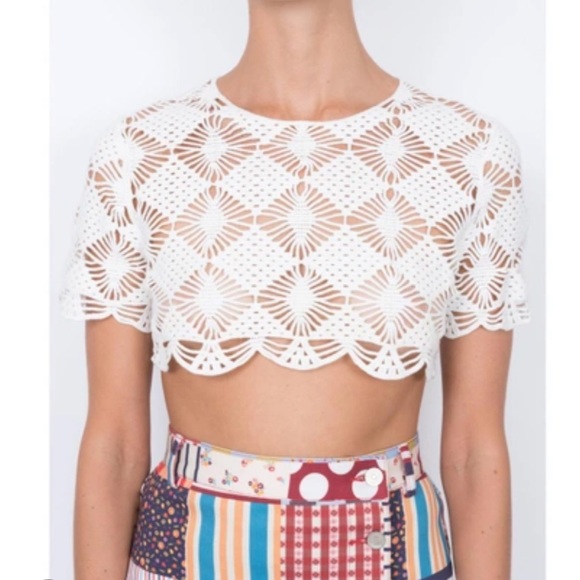 ❤️New LHD La Mer Crop Top in Delicate Cotton White - Picture 1 of 8